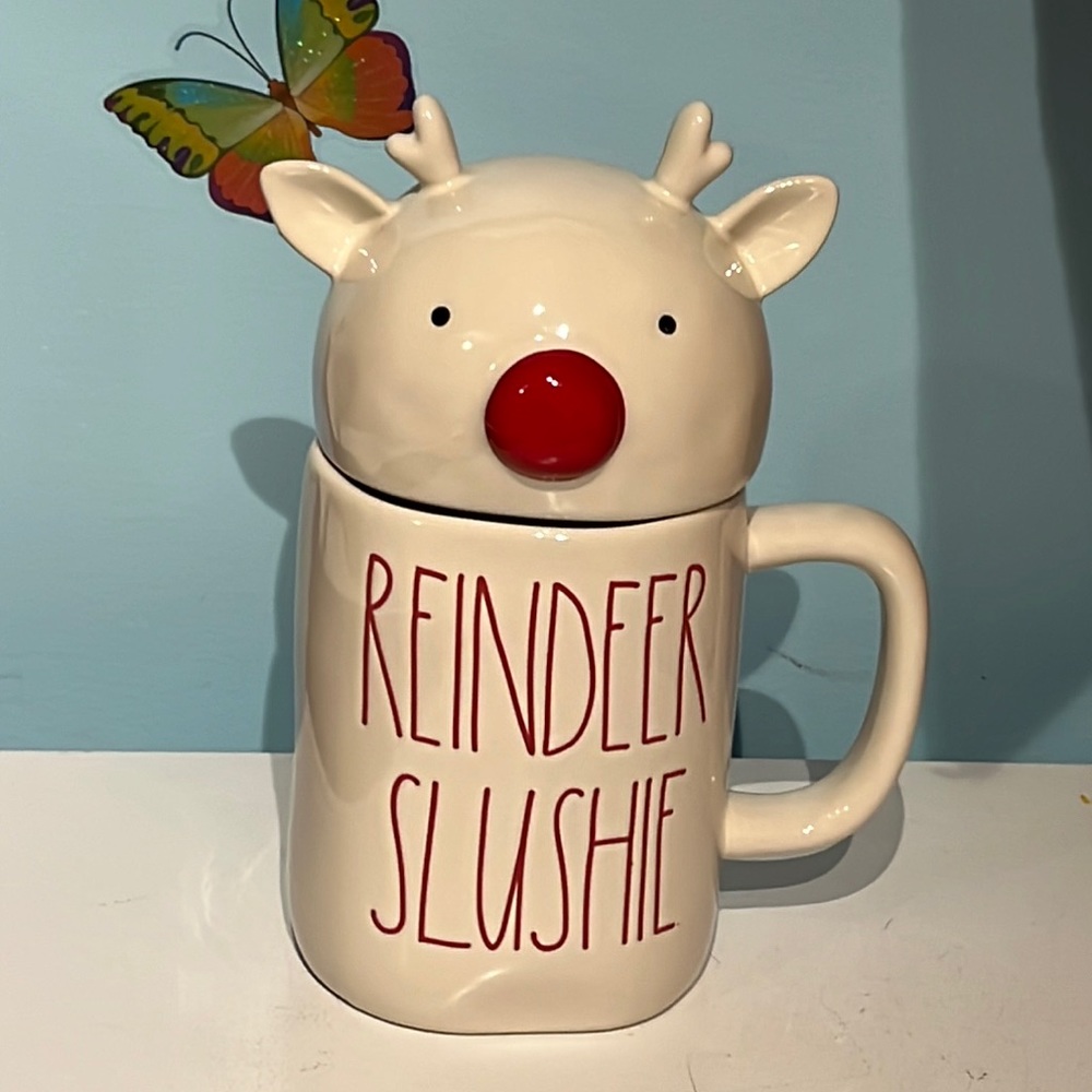 Rae dunn REINDEER SLUSHIE topper mug